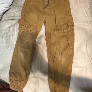 Kids Tan Cargo Joggers